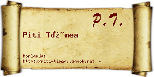 Piti Tímea névjegykártya